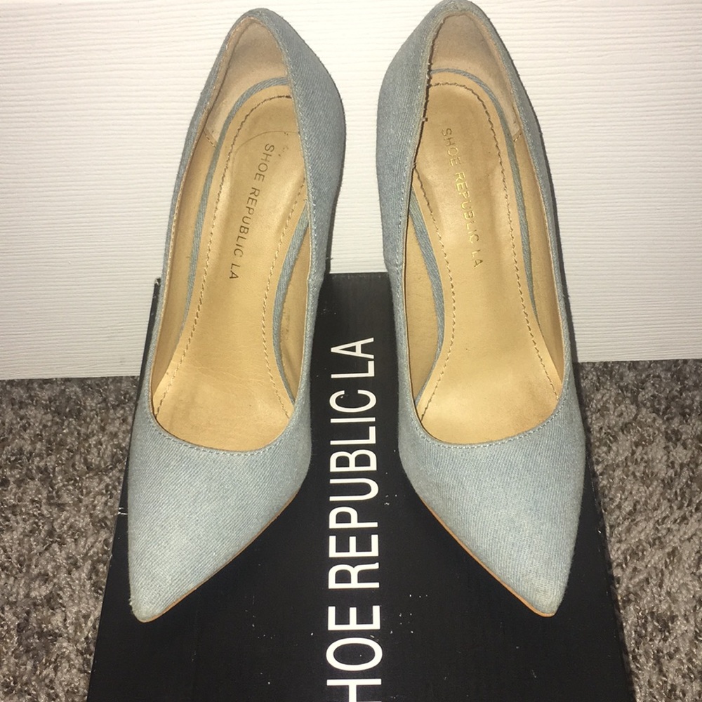 Women's jean light blue pumps